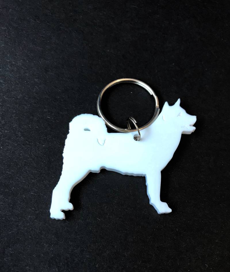 Akita Hund Schlüsselanhänger Lanyard Taschenanhänger Reißverschluss Charm Geschenk in Weiß Acryl Akita Hund Schlüsselanhänger Lanyard Taschenanhänger Reißverschluss Charm Geschenk in Weiß Acryl von LAtelierLaserProduct