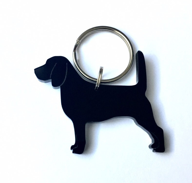 Beagle Hund Schlüsselanhänger Taschenanhänger Keychain Geschenk von LAtelierLaserProduct