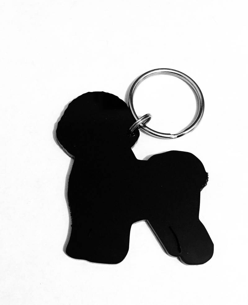 Bichon Frise Hund Schlüsselanhänger Taschenanhänger Geschenk in Schwarz Bichon Frise Hund Schlüsselanhänger Taschenanhänger Geschenk in Schwarz von LAtelierLaserProduct