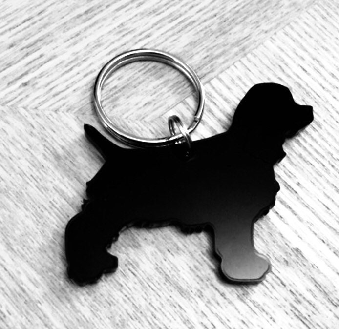 Cocker Spaniel Hund Schlüsselanhänger Taschenanhänger Geschenk in Schwarz Cocker Spaniel Hund Schlüsselanhänger Taschenanhänger Geschenk in Schwarz von LAtelierLaserProduct