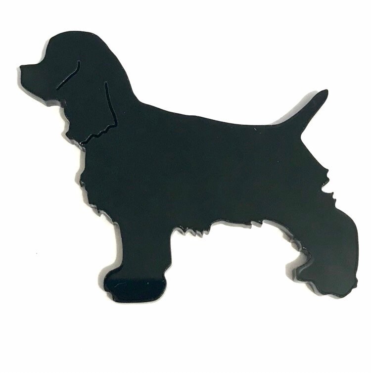Cocker Spaniel Hunde Brosche Anstecknadel Anstecker Schal Verschluss in Schwarz Cocker Spaniel Hunde Brosche Anstecknadel Anstecker Schal Verschluss in Schwarz von LAtelierLaserProduct