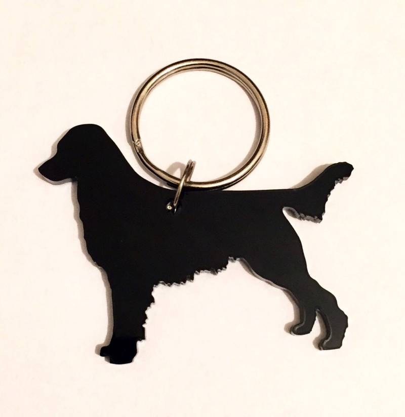 Flat Coated Retriever Schlüsselanhänger Taschenanhänger Geschenk in Schwarz Flat Coated Retriever Schlüsselanhänger Taschenanhänger Geschenk in Schwarz von LAtelierLaserProduct