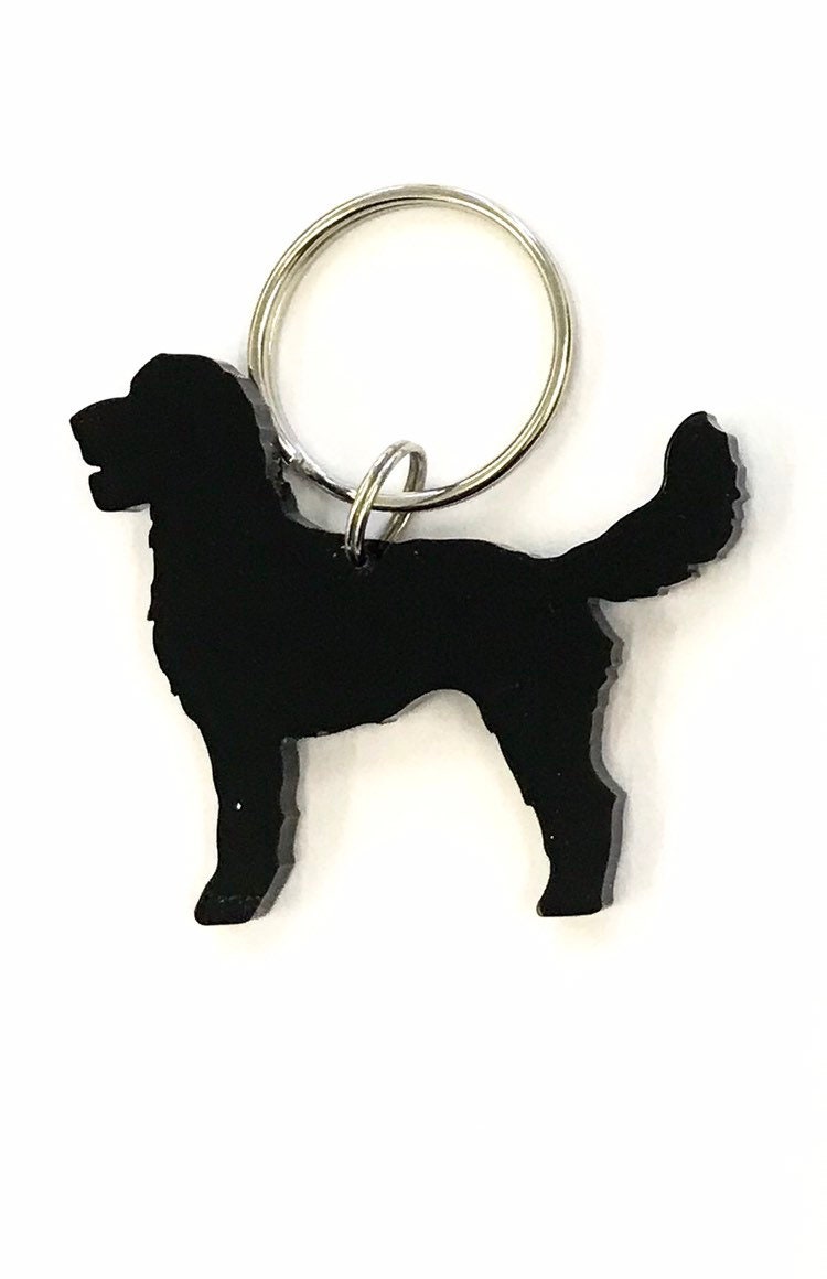 Labradoodle Hund Schlüsselanhänger Taschenanhänger Geschenk in Schwarz Labradoodle Hund Schlüsselanhänger Taschenanhänger Geschenk in Schwarz von LAtelierLaserProduct