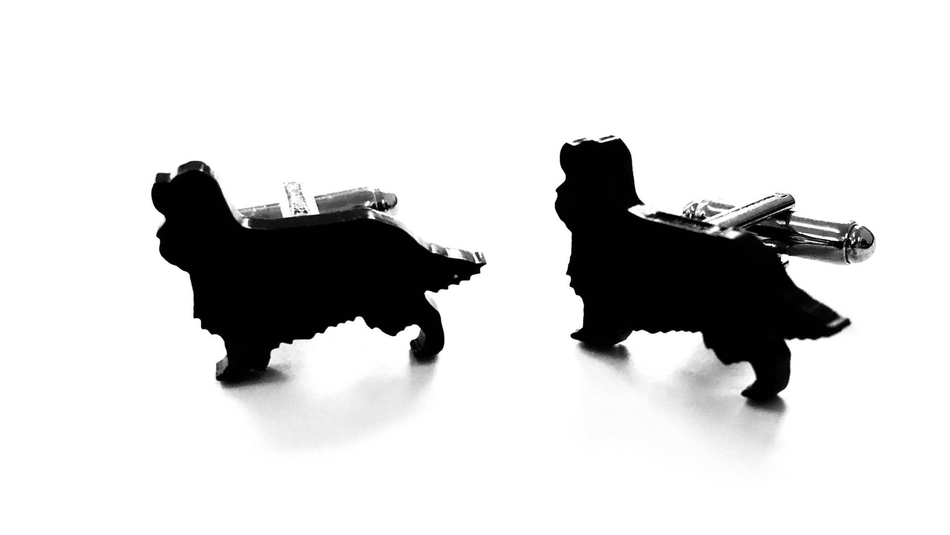 Manschettenknöpfe Cavalier King Charles Spaniel Hund Neuheit Shirt Schwarz von LAtelierLaserProduct