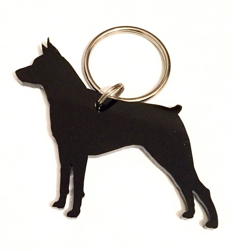 Miniatur Pinscher Hund Schlüsselanhänger Taschenanhänger Geschenk in Schwarz Miniatur Pinscher Hund Schlüsselanhänger Taschenanhänger Geschenk in Schwarz von LAtelierLaserProduct