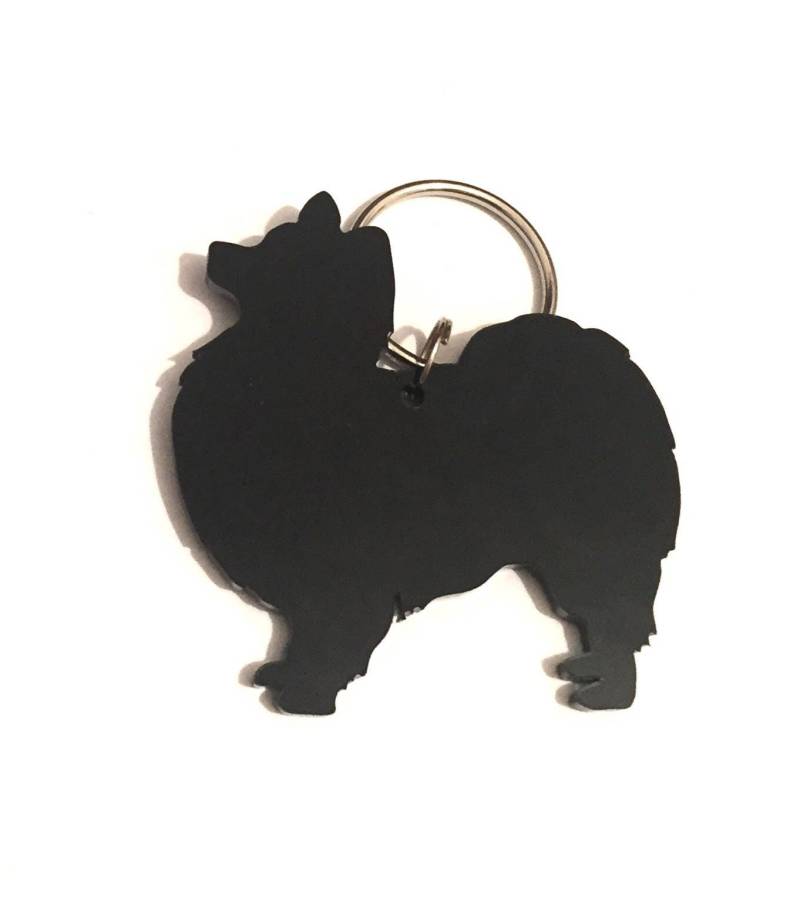 Papillon Hund Schlüsselanhänger Taschenanhänger Geschenk in Schwarz Papillon Hund Schlüsselanhänger Taschenanhänger Geschenk in Schwarz von LAtelierLaserProduct