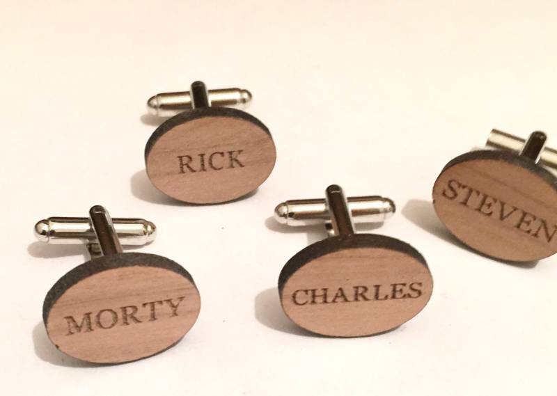 Personalisierte Manschettenknöpfe Hochzeit Formelle Anlass Aus Holz von LAtelierLaserProduct