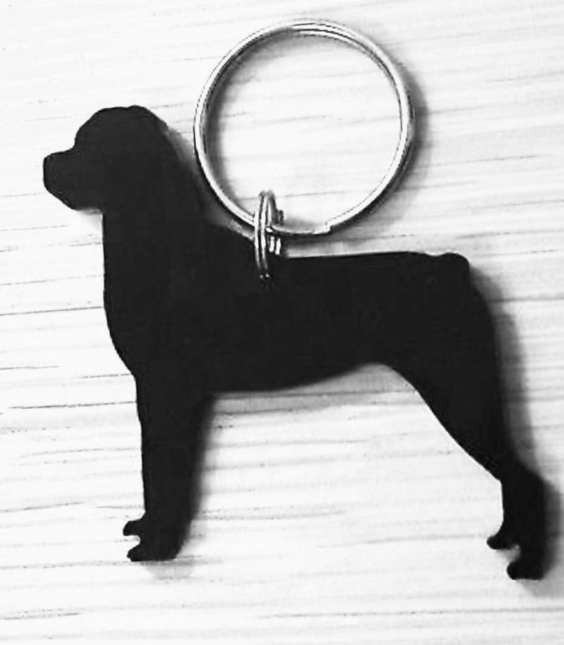 Rottweiler Hund Schlüsselanhänger Taschenanhänger Geschenk in Schwarz Rottweiler Hund Schlüsselanhänger Taschenanhänger Geschenk in Schwarz von LAtelierLaserProduct