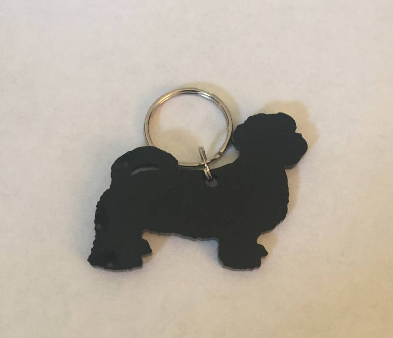 Shi Tzu Hund Schlüsselanhänger Taschenanhänger Geschenk in Schwarz Shi Tzu Hund Schlüsselanhänger Taschenanhänger Geschenk in Schwarz von LAtelierLaserProduct