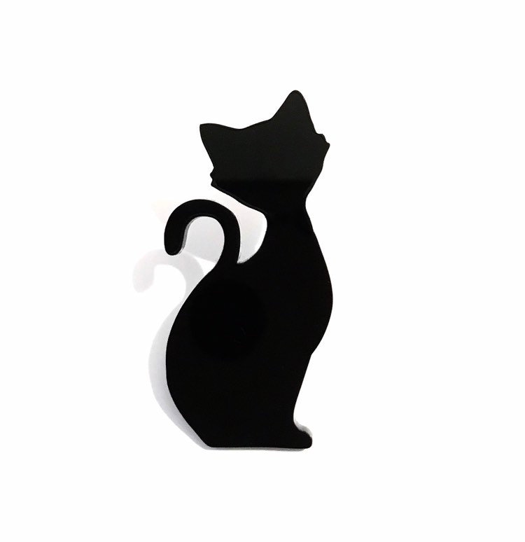 Süße Katzen Brosche Pin Anstecker Schal Verschluss in Schwarz Süße Katzen Brosche Pin Anstecker Schal Verschluss in Schwarz von LAtelierLaserProduct