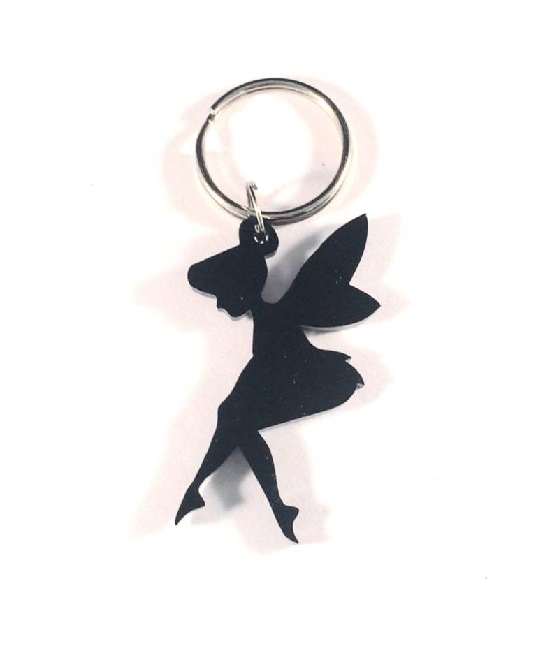 Tinkerbell Fee Schlüsselanhänger Taschenanhänger Geschenk in Schwarz Tinkerbell Fee Schlüsselanhänger Taschenanhänger Geschenk in Schwarz von LAtelierLaserProduct