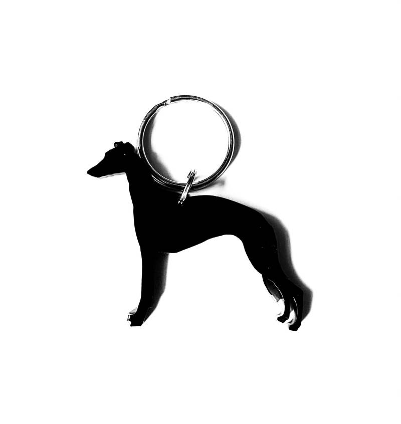 Whippet Hund Schlüsselanhänger Taschenanhänger Geschenk in Schwarz Whippet Hund Schlüsselanhänger Taschenanhänger Geschenk in Schwarz von LAtelierLaserProduct