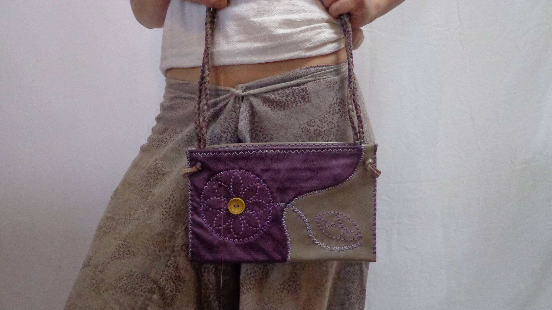 Leder Geldbörse Mit Blumen von LAtelierPerche