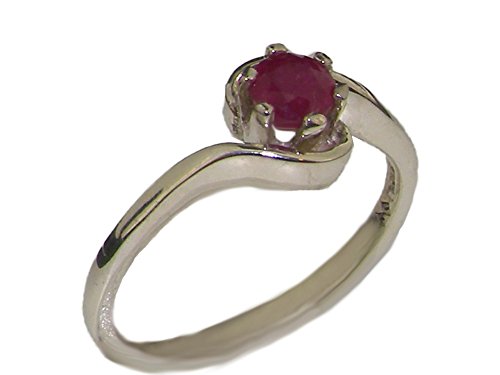 Luxus Damen Ring Solide Sterling-Silber 925 mit Rubin - Größe 67 (21.3) - Verfügbare Größen : 47 bis 68 von LBG