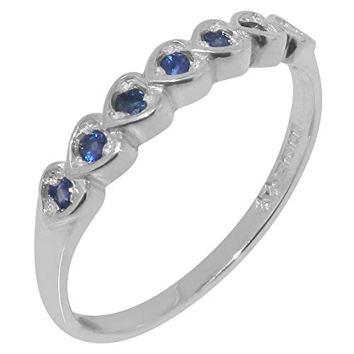 Luxus Damen Ring Solide Sterling-Silber 925 mit Saphir - Größe 66 (21.0) - Verfügbare Größen : 47 bis 68 von LBG