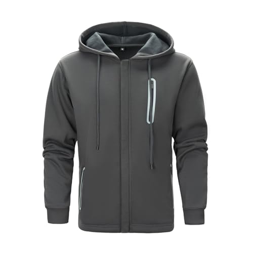 LBL Hoodie Herren Sweatjacke Kapuzenjacke Mit Reißverschluss Zipper Hoodie Mit Kapuze Casual Kapuzenpullover Warm Freizeitjacke von LBL Leading the Better Life