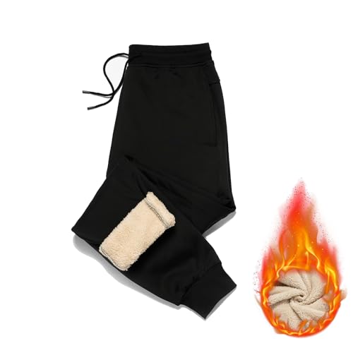 LBL Jogginghose Herren Fleece Warme Hosen Plüsch Freizeithose Thermo Dicke Winterhose Baumwolle Haushose von LBL Leading the Better Life