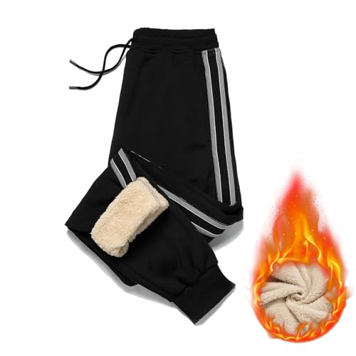 LBL Jogginghose Herren Fleece Warme Hosen Plüsch Freizeithose Thermo Dicke Winterhose Baumwolle Haushose von LBL Leading the Better Life