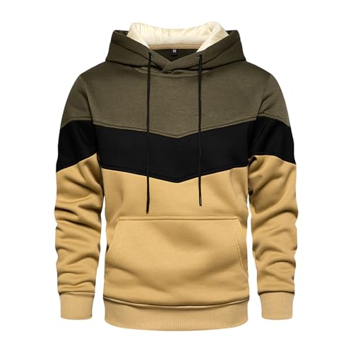 LBL Herren Hoodie Kapuzenpullover Sweatshirt mit Kapuze Pullover Sweatjacke Classic Farbblock Herren Kapuzenjacke Männer Hoodie von LBL Leading the Better Life