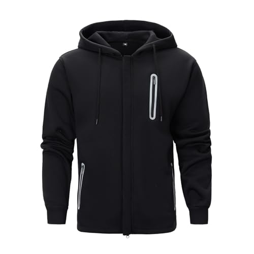 LBL Hoodie Herren Sweatjacke Kapuzenjacke Mit Reißverschluss Zipper Hoodie Mit Kapuze Casual Kapuzenpullover Warm Freizeitjacke von LBL Leading the Better Life