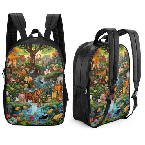 LBLmoney Kinder Schulranzen Dschungel Tiere Druck Kinderrucksack Reiserucksack Jungen Mädchen Schulranzen 17 Zoll LBLmoney Kinder Schulranzen Dschungel Tiere Druck Kinderrucksack Reiserucksack Jungen Mädchen Schulranzen 17 Zoll von LBLmoney