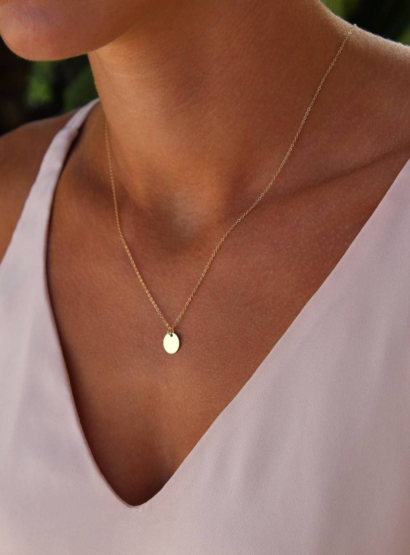 Kette Mit Medium Plättchen - Isa von LBNSWRTdesign
