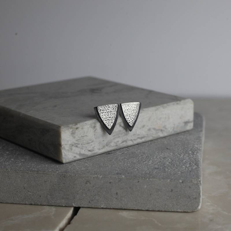 Argentium Sterling Silber Double Layer Ohrstecker von LBNjewelry