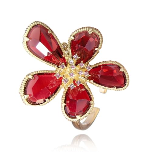 Cwzzws glänzend kristallblüte Statement Ring für Frauen Mädchen Gold plattiert Bling Zartes leichte verstellbare erweiterbare Open -Wrap -Finger -Ringe Komfort Boho Y2K Schmuck Hochzeit Geburtstag Cwzzws glänzend kristallblüte Statement Ring für Frauen Mädchen Gold plattiert Bling Zartes leichte verstellbare erweiterbare Open -Wrap -Finger -Ringe Komfort Boho Y2K Schmuck Hochzeit Geburtstag von LBRTMED