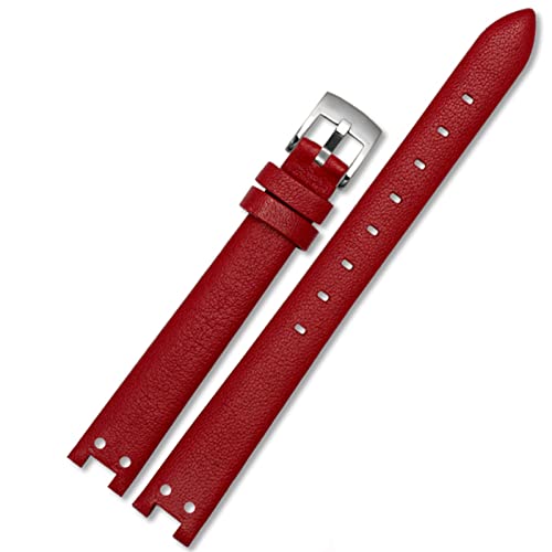 Echter Leder Uhrengurt für Anne Klein Watchband Notch Ak Girl Einfacher eleganter Gürtel kleines Zifferblatt Retro Uhren Band 12mm Weiß von LBRTMED