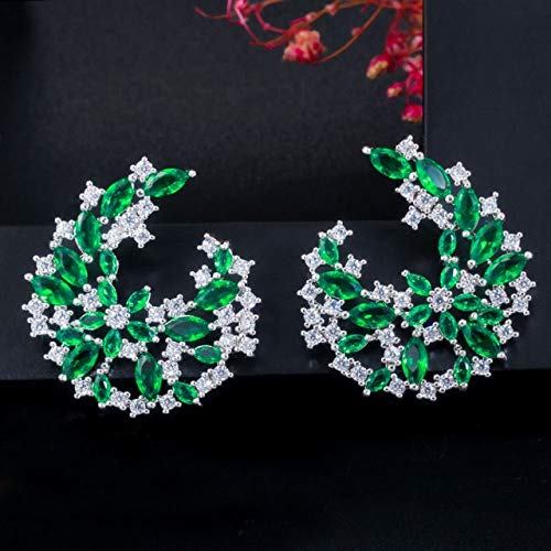 Elegante Design Farbe Big Blatt Blume gelbe Topaz Kristallropfen Ohrringe für Frauen Schmuck von LBRTMED