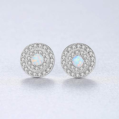 Für Frauen feuern Sie opal runde Form charmante Frauen nach Ohrring -Verlobungsschmuck nach Ohrring von LBRTMED