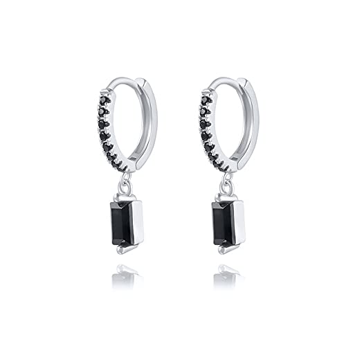 Kleine schwarze Zirkon -Reifenoopringe für Frauen runden Kreis Piercing Ohrringschmuck von LBRTMED