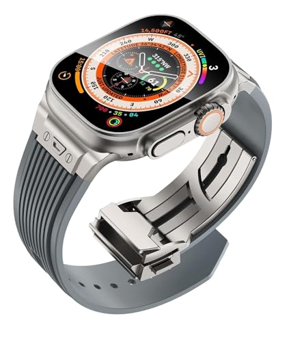 LBRTMED Band für 49/44/45 mm Silikon Sportgurt Klaspen Verschluss Ersatzband für Männer für Serien/Ultra 9 8 7 6 5 4 Se 2 von LBRTMED