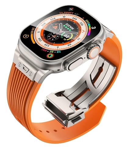 LBRTMED Band für 49/44/45 mm Silikon Sportgurt Klaspen Verschluss Ersatzband für Männer für Serien/Ultra 9 8 7 6 5 4 Se 2 von LBRTMED