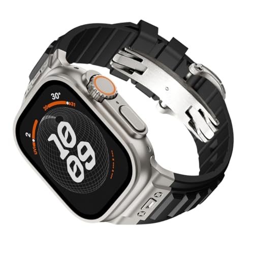 LBRTMED Band für Ultra 2 49mm Serie 45mm 44mm Metal Clasp -Accessoires Silikongurt für iWatch 42mm 9 8 7 6 5 4 Se für Männer Smart Watch Band von LBRTMED