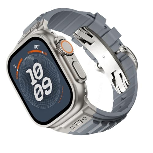 LBRTMED Band für Ultra 2 49mm Serie 45mm 44mm Metal Clasp -Accessoires Silikongurt für iWatch 42mm 9 8 7 6 5 4 Se für Männer Smart Watch Band von LBRTMED