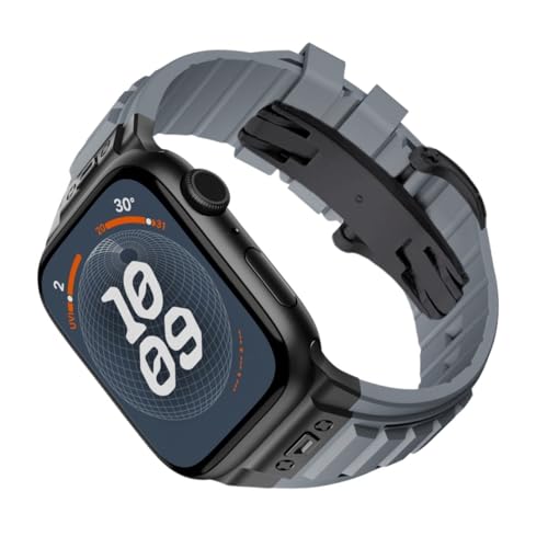 LBRTMED Band für Ultra 2 49mm Serie 45mm 44mm Metallverschluss Accessoires Silikongurt für iWatch 42mm 9 8 7 6 5 4 Se für Männer Smart Watch Band von LBRTMED