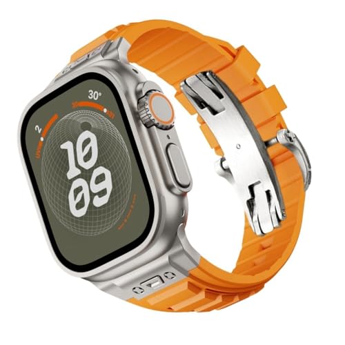 LBRTMED Band für Ultra 2 49mm Serie 45mm 44mm Metallverschluss Accessoires Silikongurt für iWatch 42mm 9 8 7 6 5 4 Se für Männer Smart Watch Band von LBRTMED