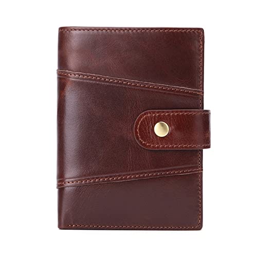 LBRTMED Brieftaschenmänner Clutch Money Bag Leder Männer Brieftaschen Kurzmännliche Geldbörse mit Münzenkartenhalter (Farbe: D, Größe: 12 * 10 * 2,5 cm) von LBRTMED