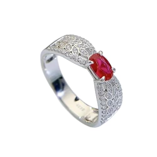 LBRTMED CWZZWS Granat S925 Silberring für Frauen Hochschmuck Hochzeit Geburtstagsgeschenk von LBRTMED