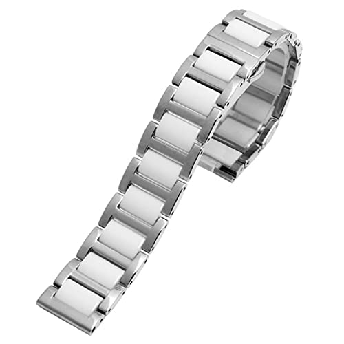 LBRTMED Damalili-für Frauen Mann Keramikarmband Edelstahl Kombination Watchband 12 14 15 16 18 20 22mm Gurt Fashion Uhren Armbanduhr Band von LBRTMED