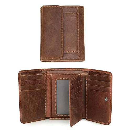 LBRTMED Echte Leder -Männer Brieftaschen Geldclip Cowide Wallet Münze Brieftasche Kleine Clutches Männer Geldbeutelmünze (Farbe: B, Größe: 11 * 8,5 cm) von LBRTMED