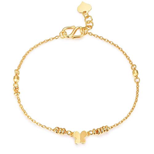LBRTMED Epinki 18K Gelbgold Frauen Schmetterlingsarmband Charme Armband von LBRTMED