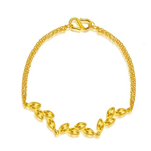 LBRTMED Epinki 18k Gelbgold Frauen Weizenohren Armband Charme Armband von LBRTMED