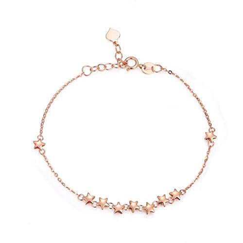 LBRTMED Epinki 18k Rose Gold Frauen neun Sterne Armband Link Armband von LBRTMED
