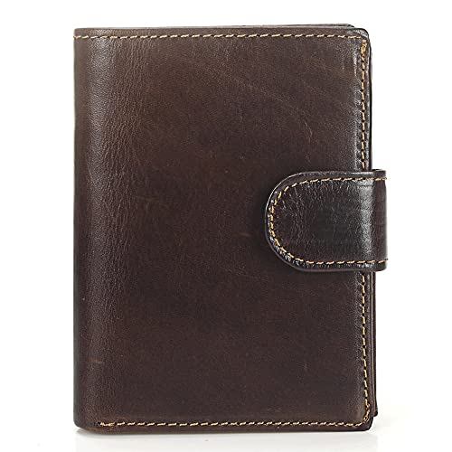 LBRTMED Herren Brieftaschenmänner echtes Leder Multi-Card-Bit-Retro-Kartenhalter Kupplungsbrieftaschen (Farbe: A, Größe: 10c * 13,5 * 2 cm) von LBRTMED