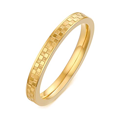 LBRTMED KNBOB Edelstahlringe für Frauengewohnte, personalisierte Ringe für Frauen Größe 5-8 2,5 mm hoch poliert mit einzigartigem Design von LBRTMED