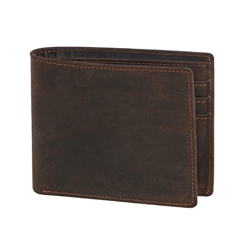 LBRTMED Kanduo Front Pocket Wallet, Leder Billfold Slim Hipster Cowide Kreditkarte/ID -Geldbörsen Faltbare Brieftasche (Farbe: B) von LBRTMED