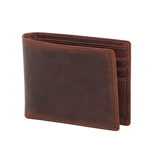 LBRTMED Kanduo Front Pocket Wallet, Leder Billfold Slim Hipster Cowide Kreditkarte/ID -Geldbörsen Faltbare Brieftasche (Farbe: a) von LBRTMED