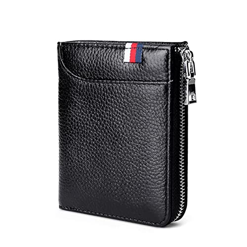 LBRTMED Kanduo -Geldclip, Front -Taschen -Brieftasche, Leder blockieren Starke Magnet -Dünn -Brieftasche für Männer Organizer (Farbe: Schwarz, Größe: 9,5 * 2 * 12 cm) von LBRTMED